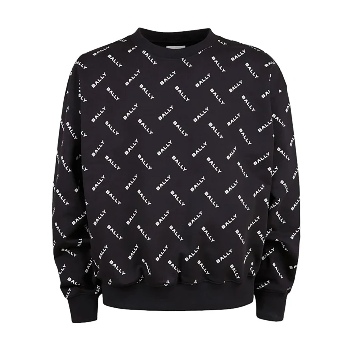 Bally Men's Monogram Sweatshirt in Dark Blue Cotton