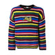 Kenzo Men's Multicolor Jumping Tiger Knit Striped Sweater