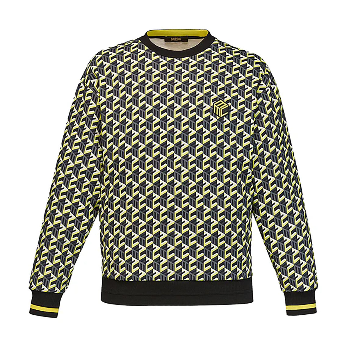 MCM Men's Cubic Monogram Print Sweatshirt