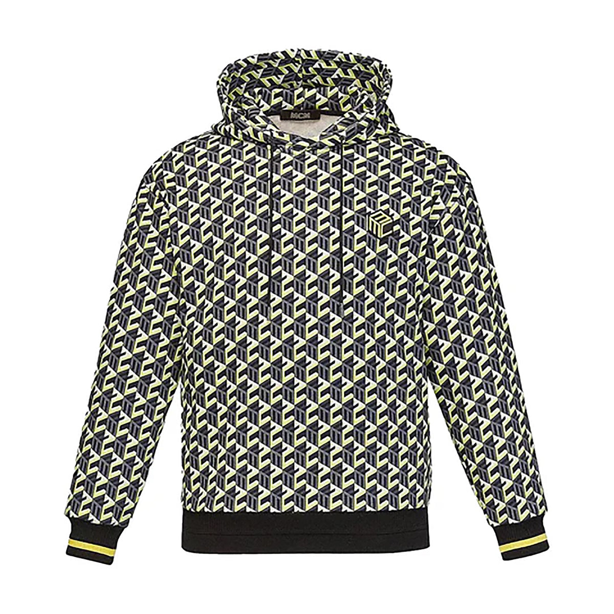 MCM Men's Cubic Monogram Print Hoodie