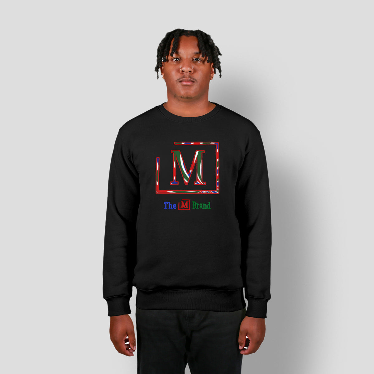 MDB Clearance Men's "M" Swirl Embroidered Logo Crewneck Sweatshirt