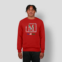 MDB Clearance Men's "M" Swirl Embroidered Logo Crewneck Sweatshirt