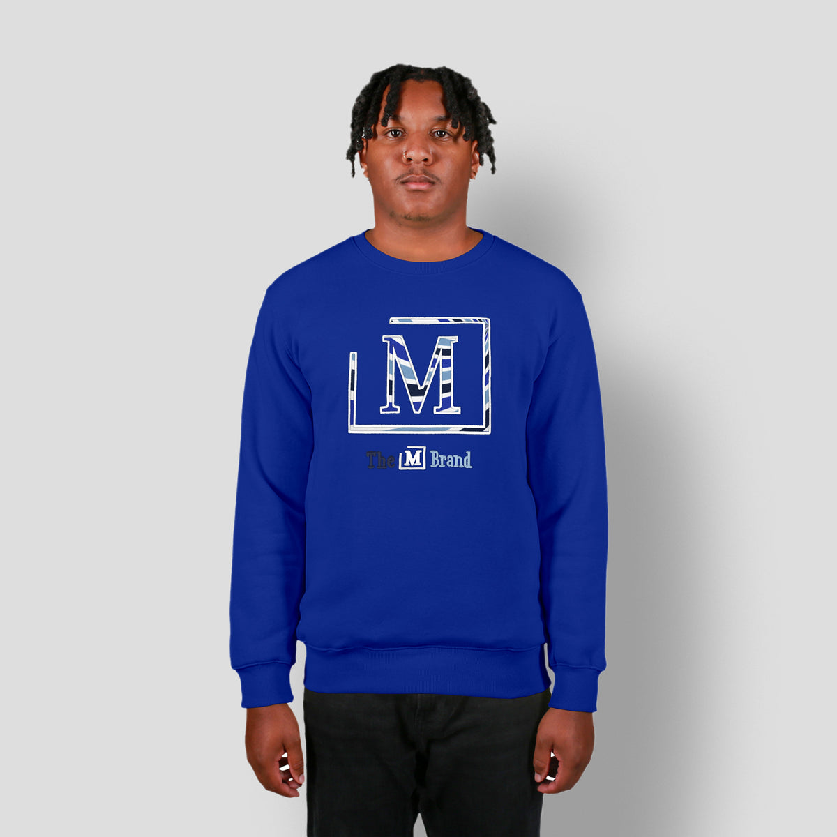 MDB Clearance Men's "M" Swirl Embroidered Logo Crewneck Sweatshirt