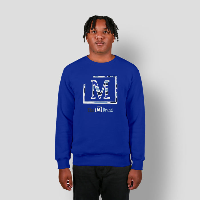 MDB Clearance Men's "M" Swirl Embroidered Logo Crewneck Sweatshirt