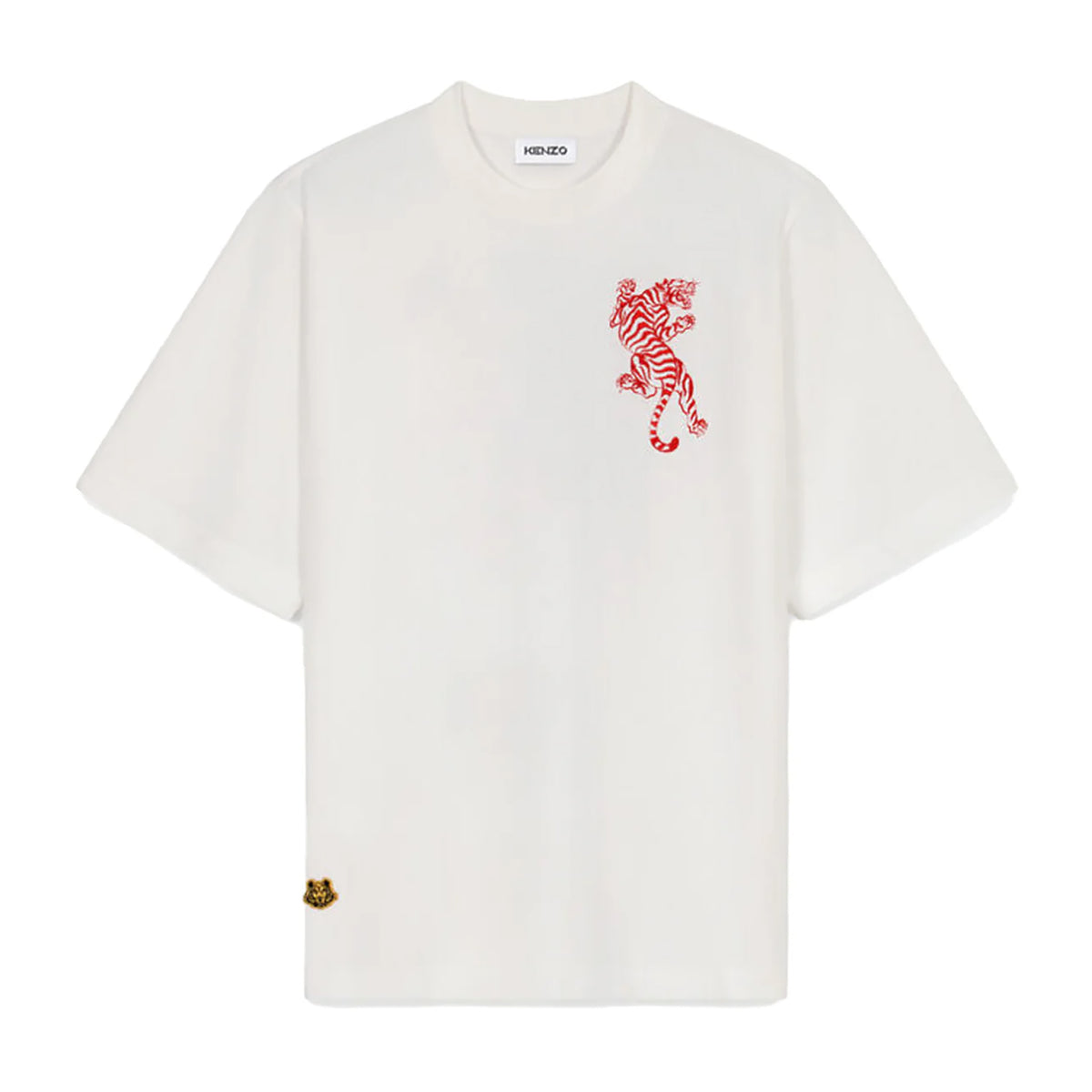 Kenzo Men's 'Year of The Tiger' Climbing Tiger Oversize T-Shirt