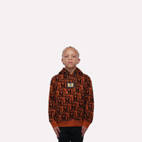 MDB Couture Kids Woven Monogram Hoodie Sweatshirt