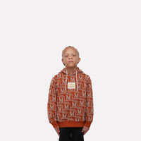 MDB Couture Kids Woven Monogram Hoodie Sweatshirt