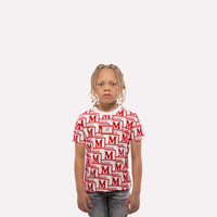 MDB Couture Kids Woven Monogram T-Shirt