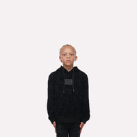 MDB Couture Kids Woven Monogram Hoodie Sweatshirt