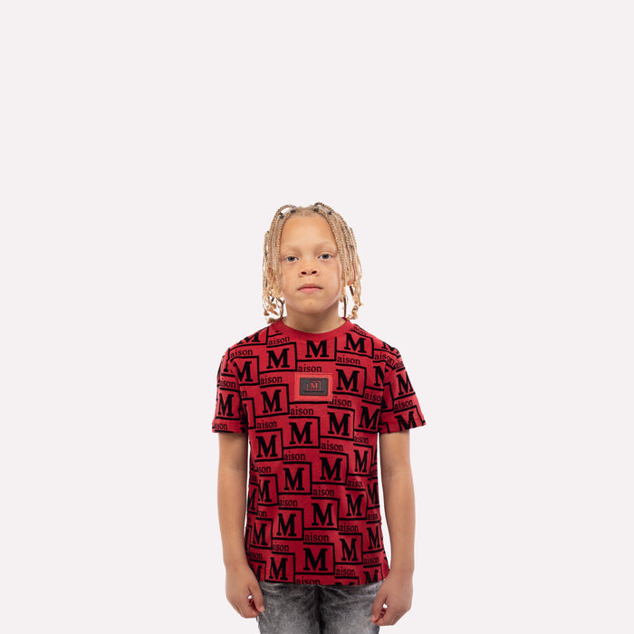 MDB Couture Kids Woven Monogram T-Shirt