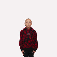 MDB Couture Kids Woven Monogram Hoodie Sweatshirt