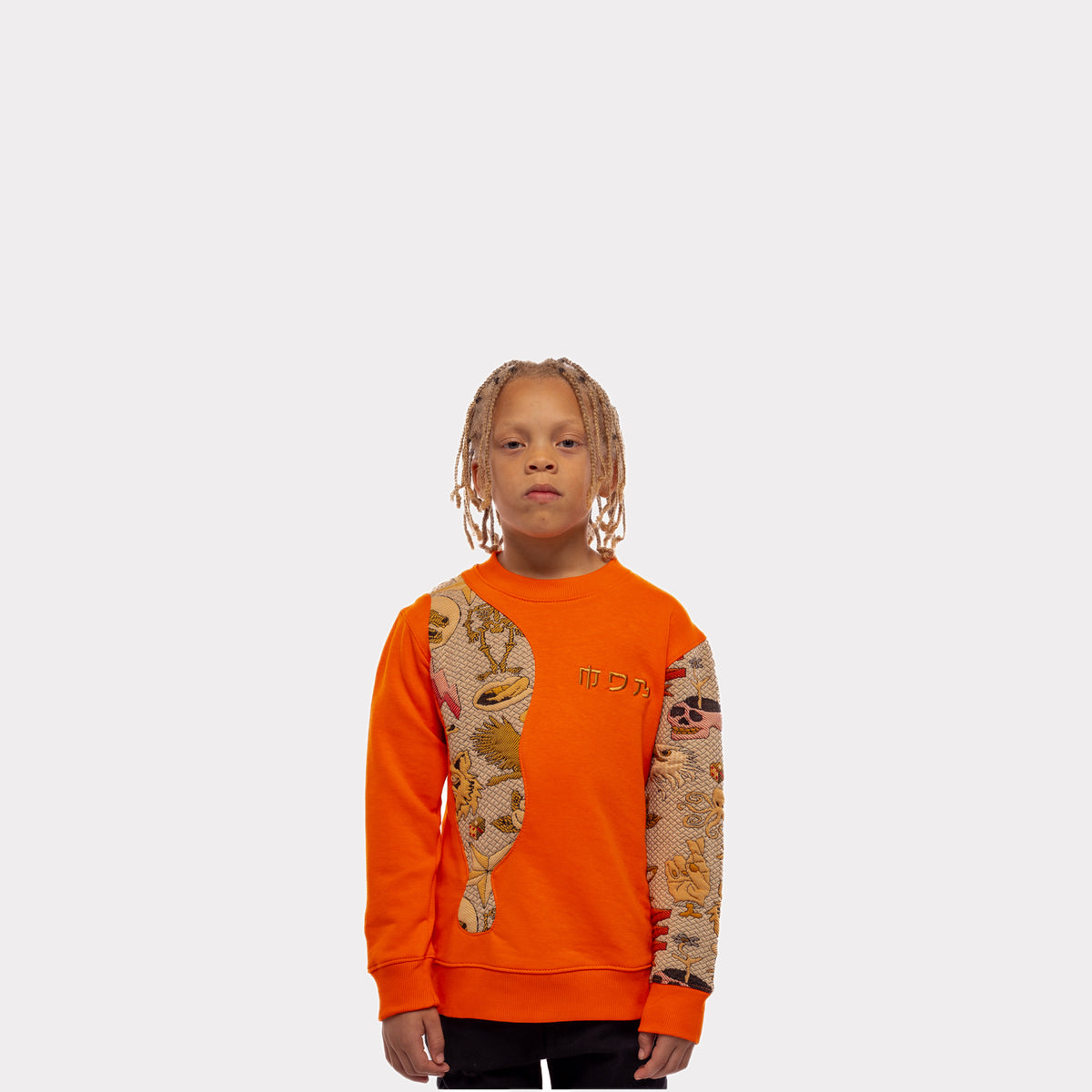 MDB Couture Kids Gallery Threads Crew Neck Sweatshirt - Tan Theme