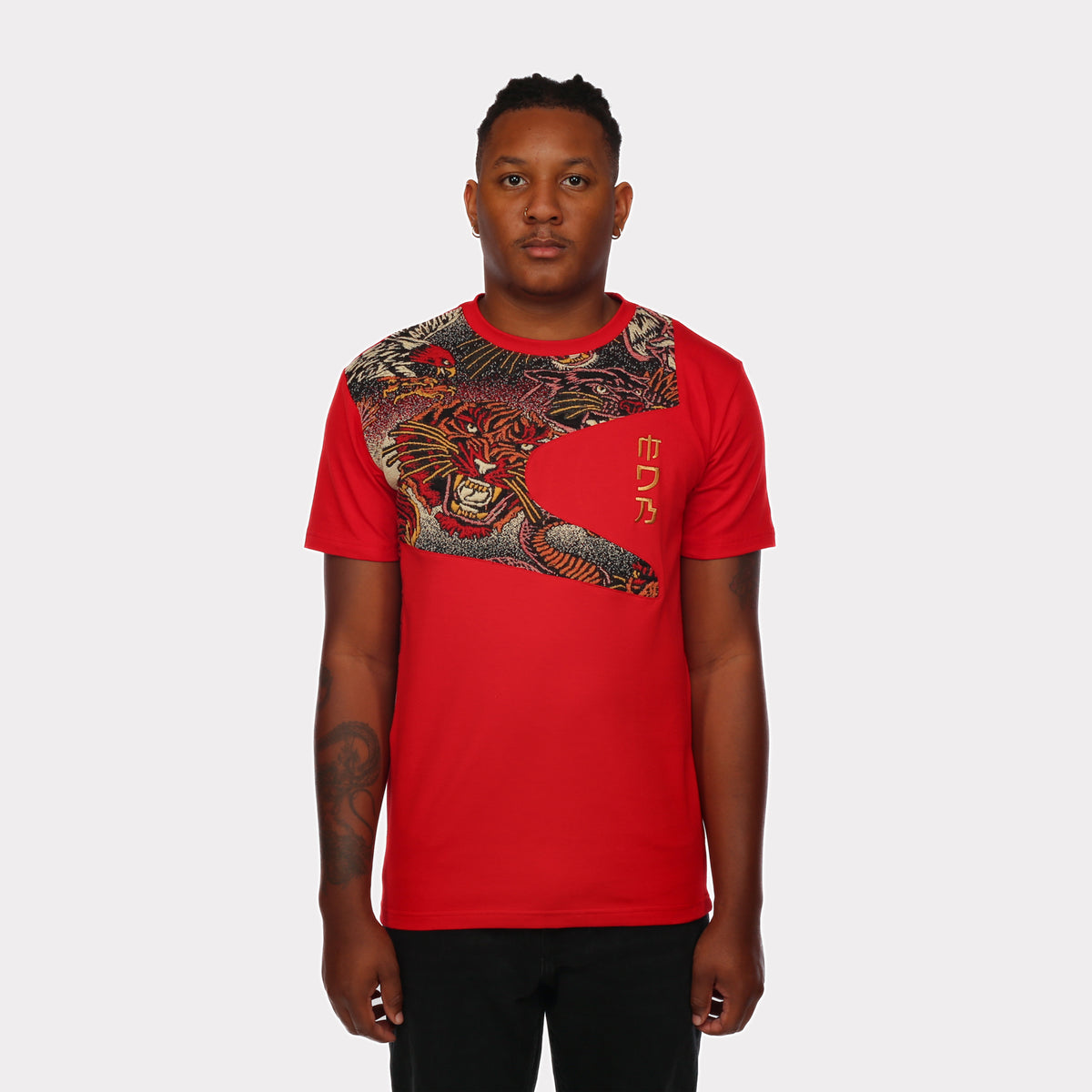 MDB Couture Men's Gallery Threads Short Sleeve Top - Red Theme