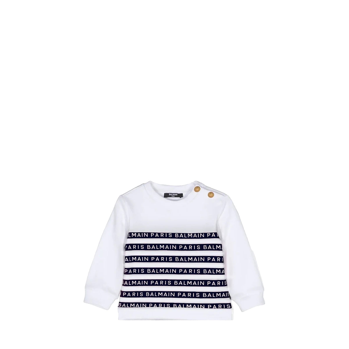 Balmain Kids Toddler's Striped Logo Sweatshirt