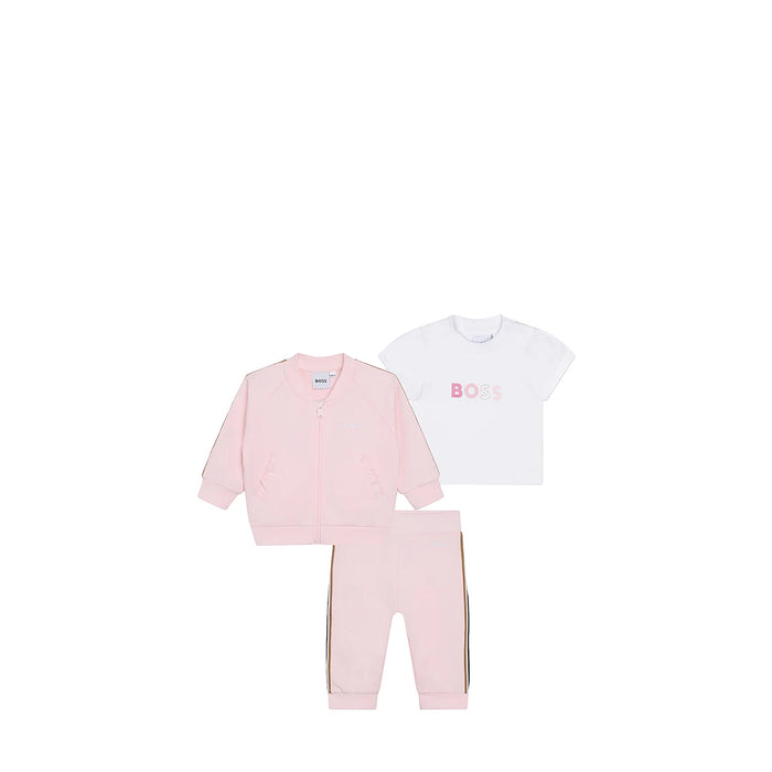 Hugo Boss Kids Toddler's 3-Piece Pink Tracksuit Set