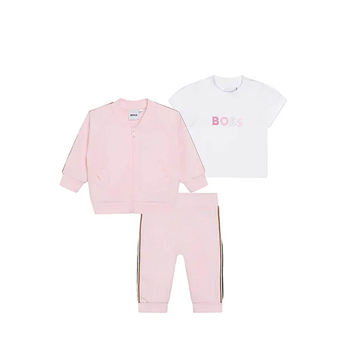 Hugo Boss Kids Toddler's 3-Piece Pink Tracksuit Set