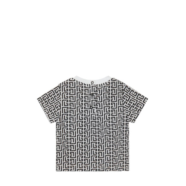 Balmain Kids Toddler's Monogram Logo Short Sleeve T-Shirt