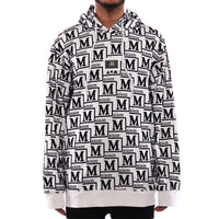 MDB Couture Men's Monogram Woven Hoodie Sweatshirt