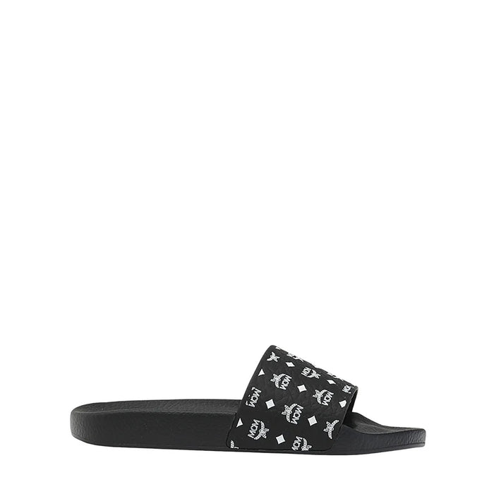 MCM Women's Monogram Print Rubber Slides