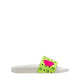 MCM Women's Slides in Neon Visetos