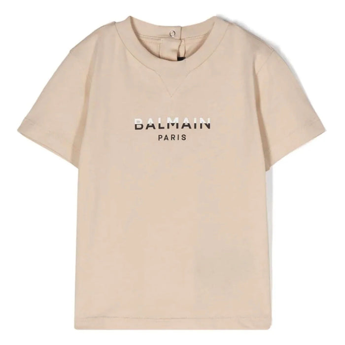 Balmain Kids Toddler's Dual-Color Logo Print T-Shirt