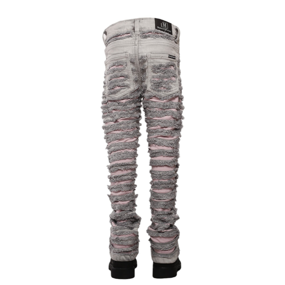 MDB Brand Kid's Dual Color Distressed Stacked Denim Jeans