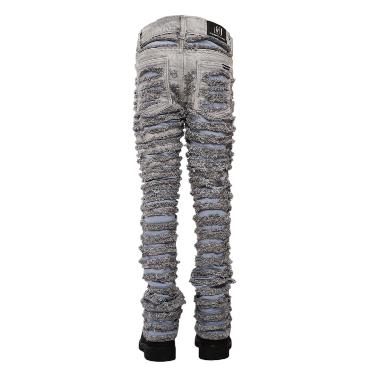 MDB Brand Kid's Dual Color Distressed Stacked Denim Jeans