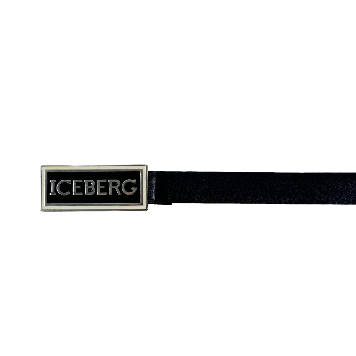 Iceberg Kids Leather Belt with Logo Buckle