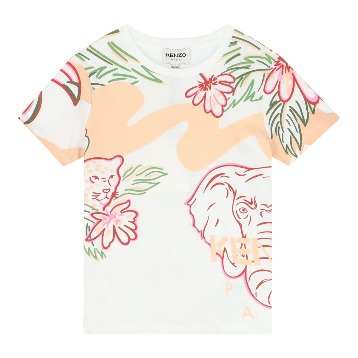 Kenzo Kids Tiger Motifs T-Shirt - White