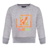 MDB Brand Kids Classic "M" Swirl Embroidered Logo Crewneck Sweatshirt