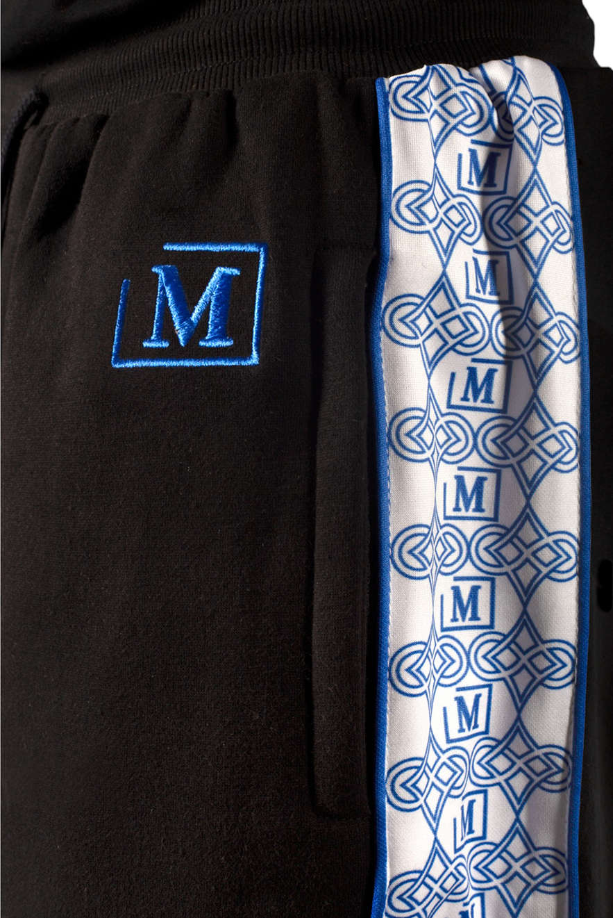 MDB Brand Men's Fleece Monogram Logo Tape Shorts