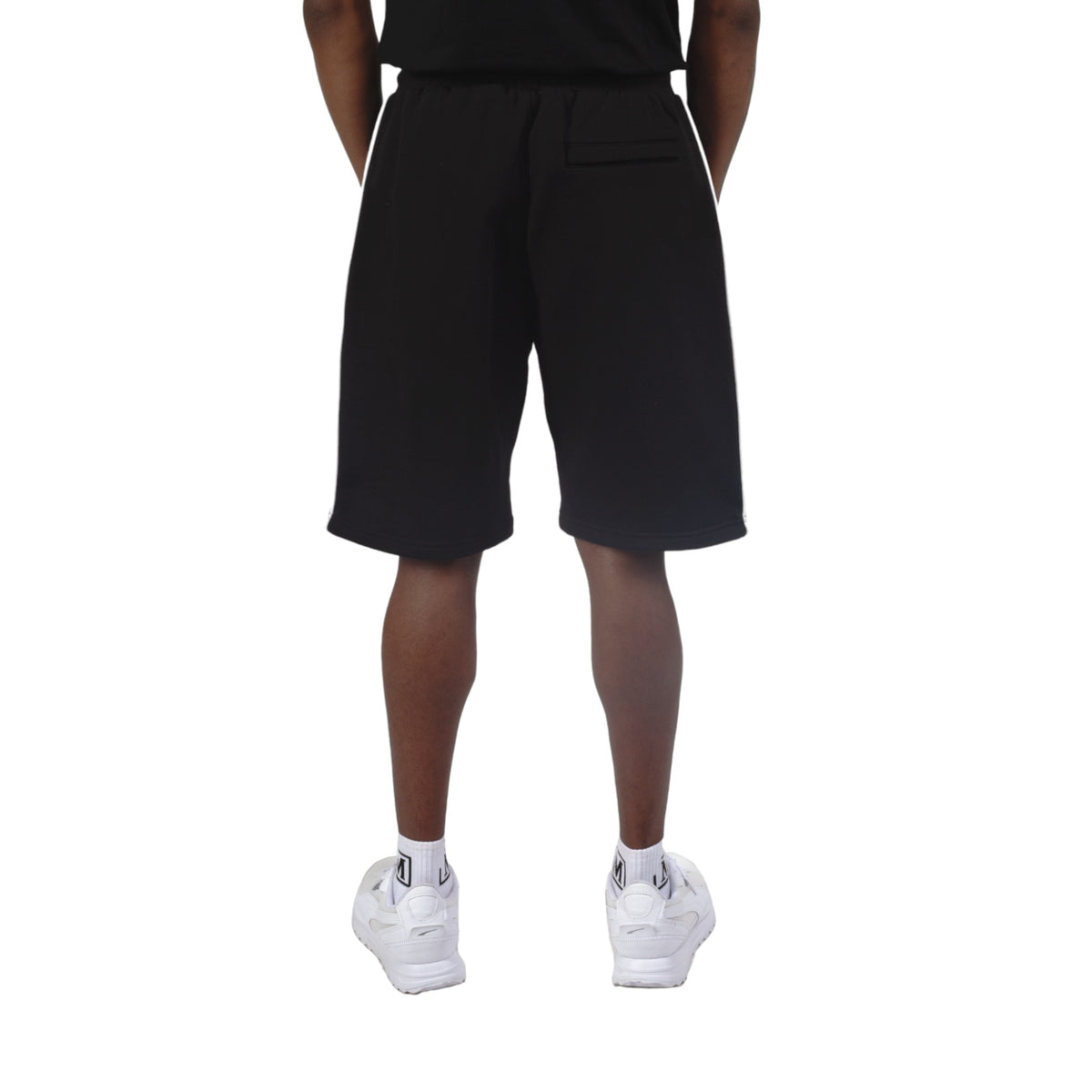 MDB Brand Men's Fleece Monogram Logo Tape Shorts