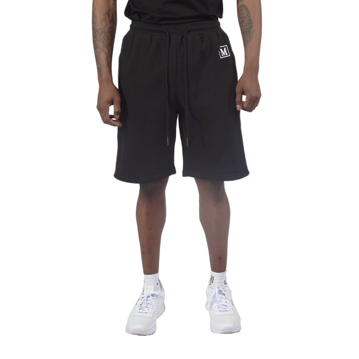 MDB Brand Men's Fleece Monogram Logo Tape Shorts