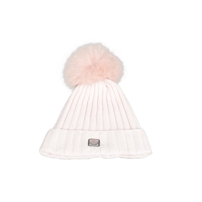 MCM Wool Logo Basic Pom Pom Beanie