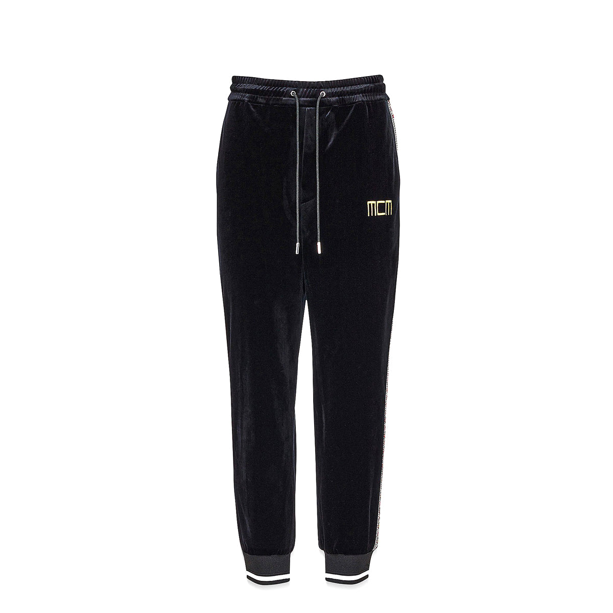 MCM Unisex Geo Laurel Track Pants in Velour Maison de Bouchard