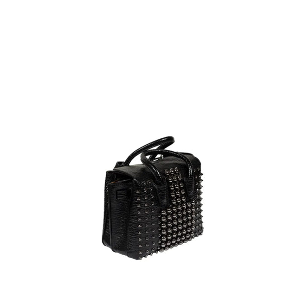 MCM Milla Pearl Studs Tote X Mini in Black