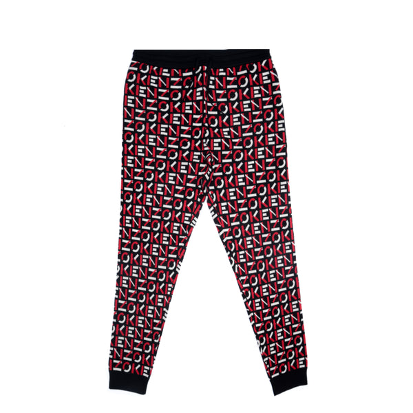 Kenzo Paris Sport Monogram Jacquard Joggers Red