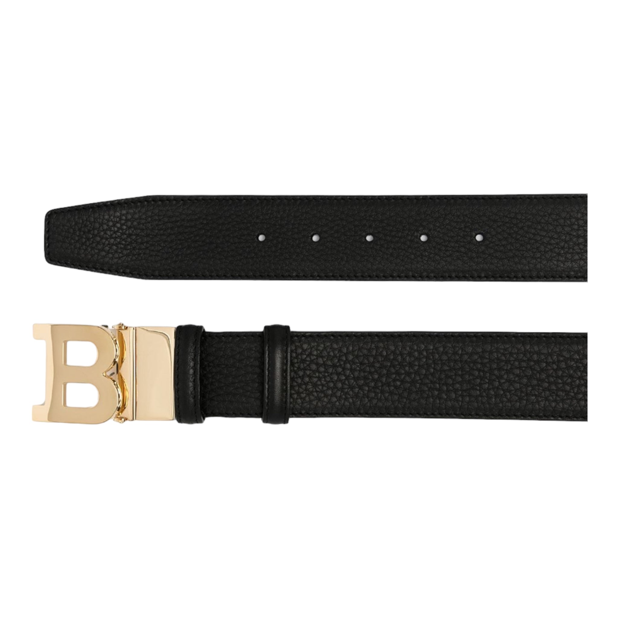 Bally b buckle discount reversible cut-to-size leather belt