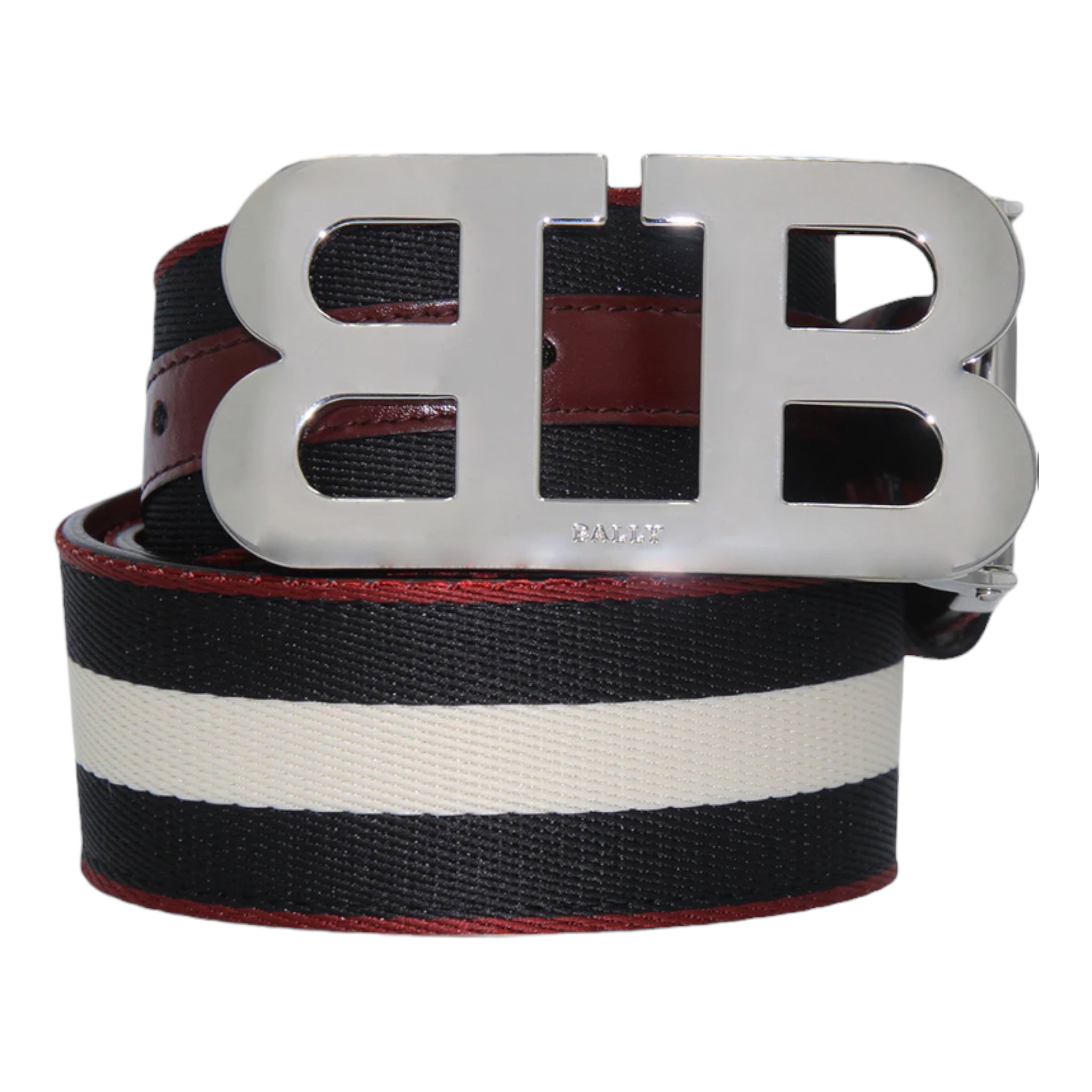 Bally two-tone striped belt - Black