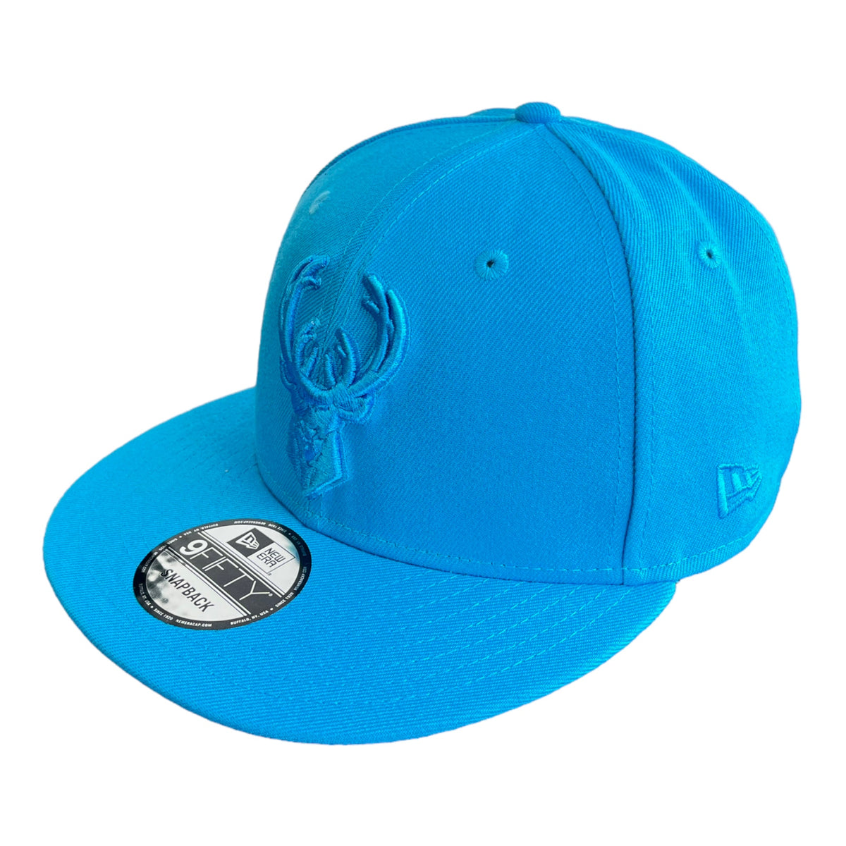 New Era Milwaukee Bucks Custom Monochrome 9Fifty Snapback Baseball Cap - Turquoise