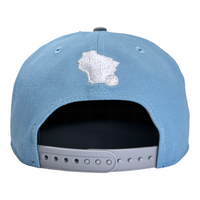 New Era Milwaukee Bucks Custom 9Fifty Snapback Baseball Cap - Sky/Grey